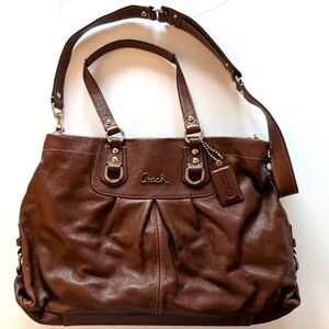 New Coach Bag / Purse Brown w Purple Lining